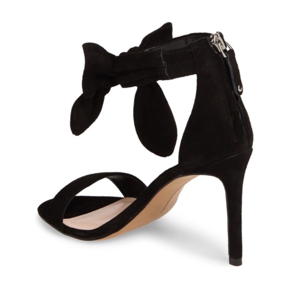 Avec Les Filles Jax Black Kid Suede Ankle Bow Pump leather - Picture 3 of 6